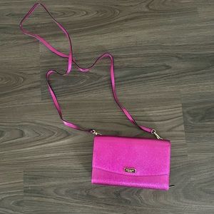 HOT PINK Kate Spade Crossbody Wallet